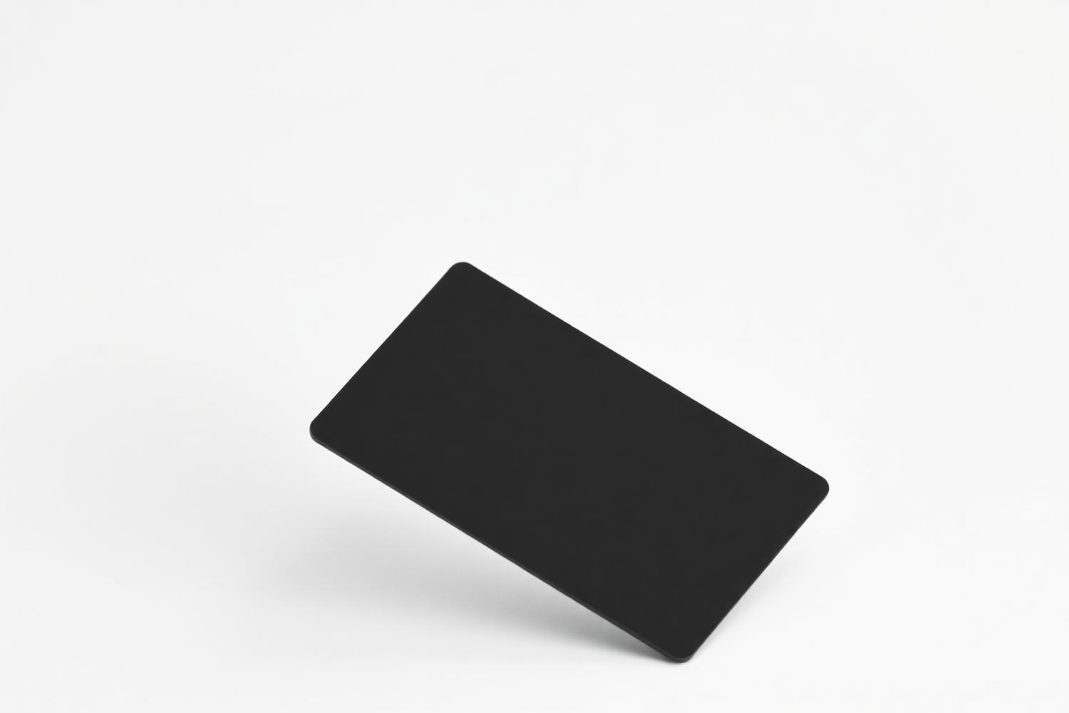 Duotone hero of a matte premium payment card on seamless background